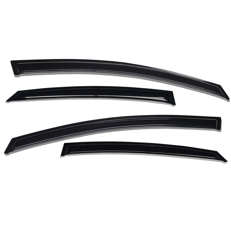 Lightronic Extra Durable Outside-Mount Auto Vent Window Visor, Fit 2010-2015 Toyota Prius (EXCLUDES Prius V/Prius C), UV Protection Rain Guard, Original Wind Deflector, No-Drilling, Dark Smoke, 4Pcs - Image 4